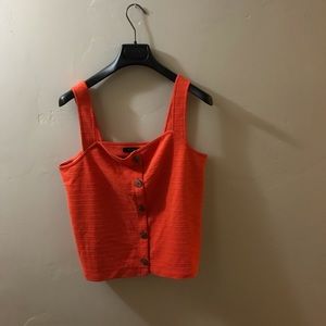 Fire orange j crew tank